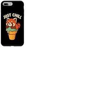 Décoration de Cornet de Glace Panda Rouge drôle Coque pour iPhone 7 Plus/8 Plus