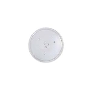 DL SERVICE Plateau Micro Onde Tournant Universel 27 cm, en Verre, compatible avec diff&eacute;rents mod&egrave;les, plateau tournant avec 3 attaches, convient aux vrais mod&egrave;les et marques