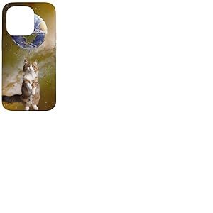Chat Terre Ballon Galaxie Cosmic Fun Coque pour iPhone 15 Pro
