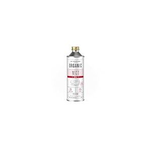 Eat Wholesome High C8 Huile de noix de coco MCT biologique, 100 % noix de coco, huile MCT en bouteille en verre, 500 ml (l'emballage peut varier)