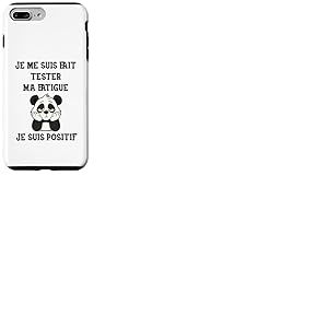 Panda Cartoon Fatigu&eacute; Humour&ndash; Illustration Animal Expressif Coque pour iPhone 7 Plus/8 Plus