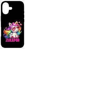 Zulema - Nom personnalis&eacute; - Licorne color&eacute;e - pour Femmes et Filles Coque pour iPhone 17