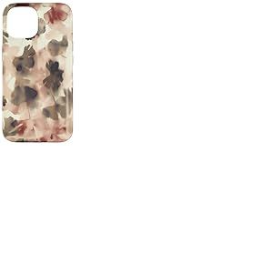 Moody Ginkgo Leaves Abstract Botanical dans des Tons automnaux Coque pour iPhone 15
