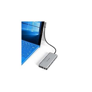 Docking Station, USB C Hub, TOTU 12 in 1 Surface Pro Docking Station with 4K HDMI, Ethernet, VGA, 92W PD, USB-C 3.0 and 2 USB 3.0 for MacBook Pro Air and Type-C Laptops with Thunderbolt 3 Or 4