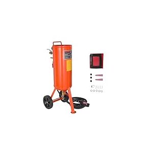 VEVOR Sableuse Haute Pression Robuste 37 L Kit de Sablage à Air 60-110 PSI Réservoir de Sablage Abrasif Portable avec 2 Buses en Céramique et Tuyau de 2,3 m pour Élimination Peinture, Taches, Rouille