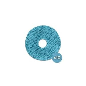 Cecotec Pack de 10 serpillières pour Robots aspirateurs Lave-vitres Conga Windroid 1090 Double Spray. Consommable - Accessoires pour Robot Lave-vitres, Contient 10 unités.