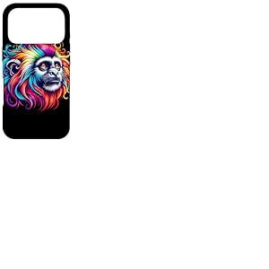 Illustration Animale de l'esprit de Singe Tamarin Cool Tie Dye Art Coque pour iPhone 17 Pro