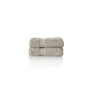 ALCLEAR - Lot de Serviettes éponge de qualité supérieure, Gamme Disponible en 6 Coloris et 5 Tailles, Coloris : Gris Argent, 2 Serviettes de Bain de 50 x 100 cm, Oeko-Tex Standard 100