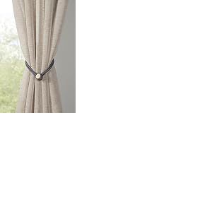 GARDINIA Cordon pour Rideaux et Voilages, avec Aimant pour Une Fixation Facile, 47 cm, Embrasse magnétique, Gris