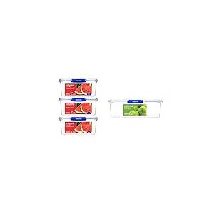 Sistema KLIP IT PLUS Récipients de conservation alimentaire | 3,35 litres & KLIP IT PLUS Récipient de conservation alimentaire | Forme rectangulaire, 7,5 litres | Boîte alimentaire empilable