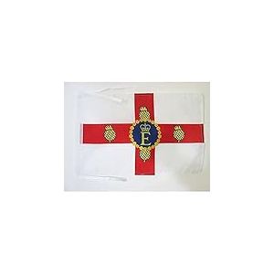 AZ FLAG - Drapeau Etendard royal de Jamaique - 45x30 cm - Pavillon Royal Jamaïcain 100% Polyester Avec Deux Cordelettes - 20g