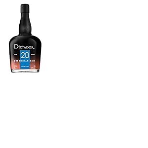DICTADOR - 20 Ans - Rhum Vieux Ambré - Origine : Colombie - Notes de Vanille & Cacao - Vieilli en Fût de Bourbon & Porto - 40 % Alcool - 70 cl