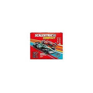 SCALEXTRIC - Circuit Compact - Piste de Course complète - 2 Voitures et 2 télécommandes 1:43 (Formula Race to Win)