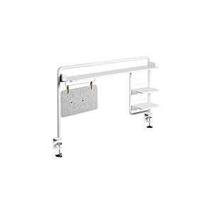 Étagère de bureau (à clipser) pour bureaux d'une largeur minimale de 140 cm avec tableau mémo magnétique