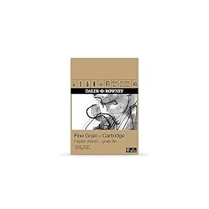 Carnet encollé idéal pour dessin DALER ROWNEY Fine Grain format 14,8 x 21 cm avec 30 feuilles de papier 160 g/m² de grain fin