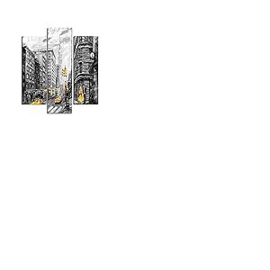 Homemania Tableau New York - 3 Pi&egrave;ces - Villes et Paysages - par Salon, Chambre - Multicouleur en MDF, 57 X 0,3 X 60cm - HM203MDF152