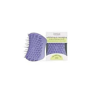 Tangle Teezer Scalp Exfoliator & Massager, Brosse &agrave; Cheveux Soin, D&eacute;toxifie le Cuir Chevelu, &Eacute;limine Impuret&eacute;s et Cellules Mortes, &agrave; Utiliser sous la Douche ou avec une Huile Capillaire, Lavende