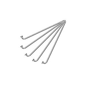 cyclingcolors 5X Rayon v&eacute;lo diam&egrave;tre 14G 2mm Acier chrom&eacute; sans &eacute;crou Droit Cycle VTT Route Ville Roue Jante, 262mm