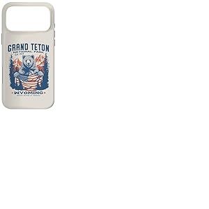 Drapeau Patriotique Grand Teton Park Bear Coque pour iPhone 17 Pro Max