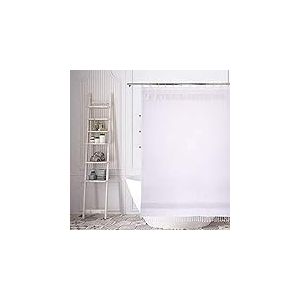 Homemaison Rideau de Douche Blanc/Argent, 72x72