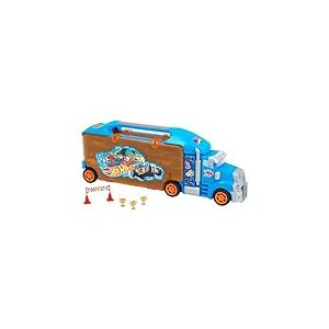 Theo Klein 2474 Hot Wheels Camion-mallette de transport I Mallette d'une grande stabilité pour 24 petites voitures et 2 camions I Jouet pour enfants à partir de 3 ans