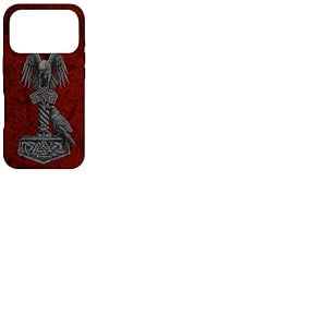 Mythologie Nordique Mjölnir Thor Hammer Corbeau Odins Midgard Coque pour iPhone 17 Pro
