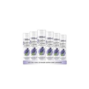 Satin Care Gel À Raser Pour Femme Lavender Touch, 6x200ml, Parfum Délicat