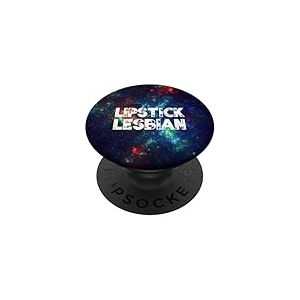 Rouge &agrave; l&egrave;vres Lesbienne Vaporwave Esth&eacute;tique Espace Galaxie Gay Girls PopSockets PopGrip Adh&eacute;sif