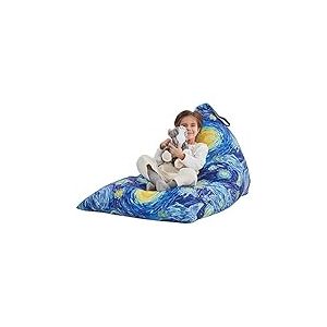 Nobildonna Pouf de Rangement pour Animaux en Peluche pour Enfants (sans Remplissage), Housse de Pouf Extra Large de 250 l Uniquement, Lavable sans Rembourrage en Toile Douce de qualité supérieure