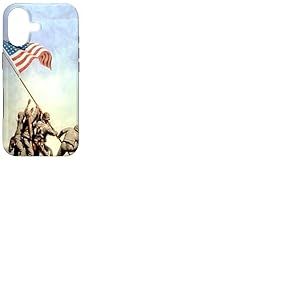 Iwo Jima Drapeau am&eacute;ricain am&eacute;ricain Levant Le Drapeau am&eacute;ricain de la Seconde Guerre Mondiale Coque pour iPhone 17