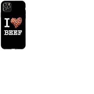 Amateurs de bœuf : "I Love Beef"_texte blanc Coque pour iPhone 11 Pro Max
