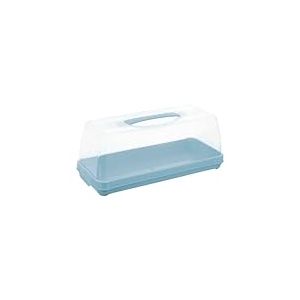 keeeper Boîte de transport à gâteaux pour gâteaux marbrés et gâteaux en boîte, Avec poignée, 36 x 15 x 15 cm, Alessio, Bleu (Nordic Blue)