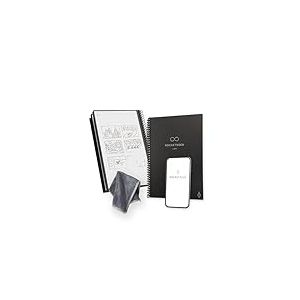 Rocketbook Core Carnet de Notes à Spirales Réutilisable, Taille Executive 15 cm x 22,4 cm, Noir - Pointillé, Connecté à l’Application, Effaçable, Couverture Durable, École, Travail et Projets Créatifs