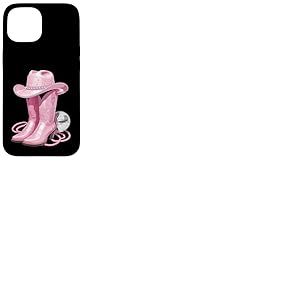 Bottes de Cowgirl Roses avec Strass et Boule Miroir pour Femmes et Filles Coque pour iPhone 15