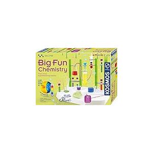 KOSMOS Big Fun Chemistry &ndash; La Station de Chimie Folle, bo&icirc;te d'exp&eacute;rimentation, Laboratoire pour Enfants &agrave; partir de 8 Ans, Slime Gluant, liquides bouillonnants, Couleurs changeantes, Manuel