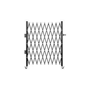 VEVOR Barrière de Sécurité Extensible Pliante Porte Double, 3,82 m H x 2,16 m L, Clôture d’Escalier en Acier, Roulante à 360°, Barrière à Ciseaux ou Porte avec Cadenas, pour Maison Sous-sol Garage