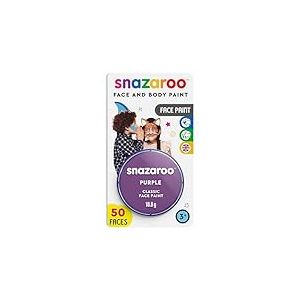 Snazaroo - Peinture Pour Visage et le Corps, Maquillage Pour Visage et Déguisement, Pour Enfants et Adults,Fard Blister 18 ML, Couleur Violet