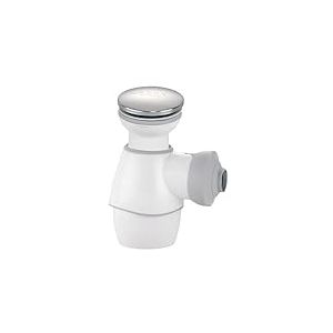 Wirquin 30724383 Kit bonde et Siphon Quick-Clac pour lavabo ou évier ⌀32-40 mm avec clapet recouvrant chromé