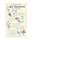Carte d’anniversaire de mariage humoristique pour mari - Cadeau d’anniversaire de mariage pour lui - Cadeau d’anniversaire de mariage pour mari - Jolis mots
