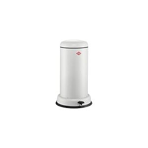 WESCO Collecteur de d&eacute;chets Baseboy de couleur blanc mat, t&ocirc;le d'acier rev&ecirc;tue par pulv&eacute;risation, volume de 20 litres, insert en m&eacute;tal, amortisseur int&eacute;gr&eacute;, p&eacute;dale en m&eacute;tal avec surface de marche en
