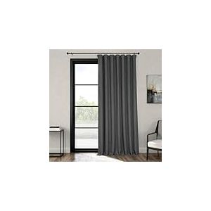HPD Half Price Drapes Rideaux occultants Extra Larges &agrave; Texture de Lin synth&eacute;tique pour Chambre &agrave; Coucher et Salon, d&eacute;coration d'int&eacute;rieur, 304 cm de Long (1 Panneau), 254 x 304 cm (l x L), Gravier
