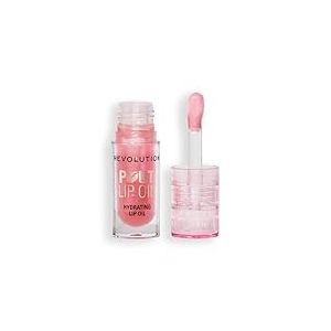 Revolution, Huile &agrave; L&egrave;vres Pout - Huile Nourrissante L&egrave;vres Teint&eacute;e pour une Brillance &Eacute;clatante et un Fini Non Collant, V&eacute;gan & Sans Cruaut&eacute;, Glamour Rose Scintillant, 4 ml