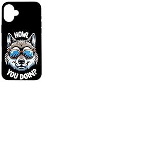 Funny Wolf Howl You Doin Animal Pun Lover Coque pour iPhone 16 Plus