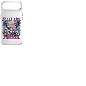 Feral Girl Summer Raton Laveur Plage Vacances Coucher de Soleil Coque pour iPhone Air