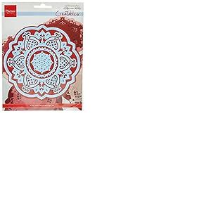 Marianne Design LR0327 Dies de D&eacute;coupe Dessin Cercle d'Anja M&eacute;tal Bleu 12,8 x 12,7 x 0,4 cm