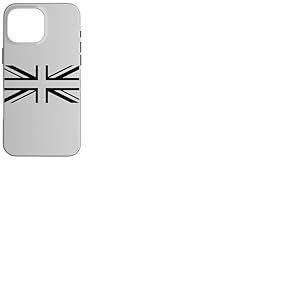Drapeau Union Jack Noir Grande-Bretagne Angleterre Coque pour iPhone 16 Pro Max