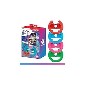 Oniverse Jeu Nickelodeon Kart Racers 2: Grand Prix (Code téléchargement) + Pack de 4 volants Joy Con pour Nintendo Switch et Switch OLED