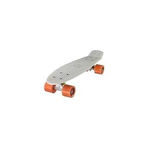 Ridge Glow In The Dark Retro Style Skateboard complet avec ABEC-7 roulements Blanc/Orange - 56 cm