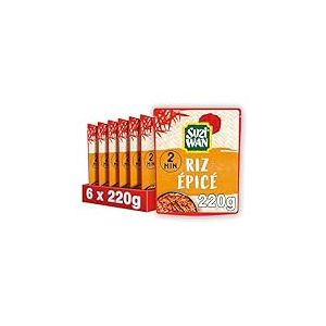 SUZI WAN Riz Micro-ondable Epicé 2min - 6x220g