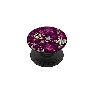 Leopard Star Y2K Style Esthétique Motif Coque PopSockets PopGrip Adhésif